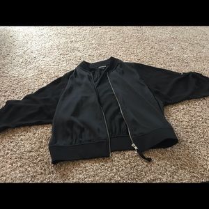 Express three quarter length sleeve track jacket